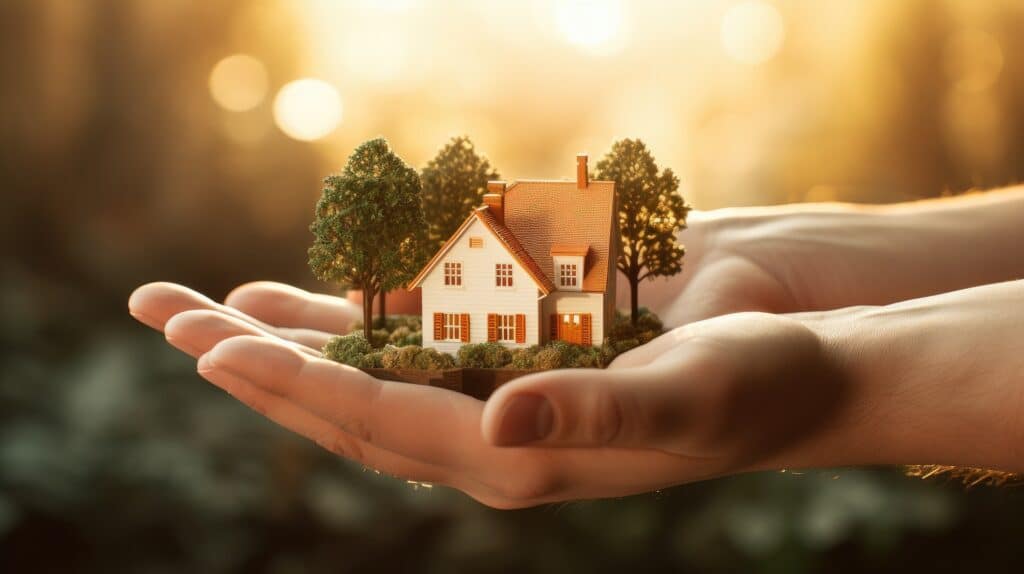 A person’s hands support a miniature house | Sewell Sewell Beard LLC