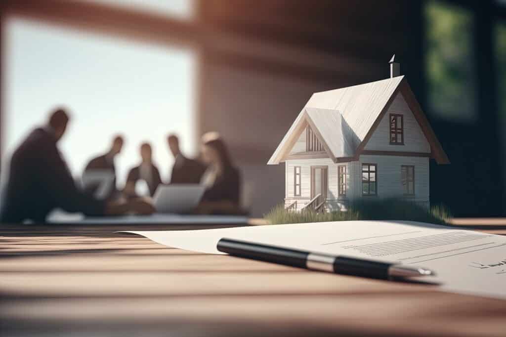 A house model sits on a table alongside a pen and a sheet of paper | Sewell Sewell Beard LLC